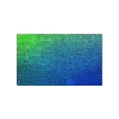 Blue And Green Circuit Board Wallpaper Circuit Board Sketch Sticker Rectangular (10 Pack) by Bakwanart