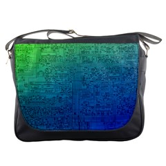 Blue And Green Circuit Board Wallpaper Circuit Board Sketch Messenger Bag by Bakwanart