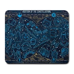 Position Of The Constellations Illustration Star Blue Large Mousepad by Bakwanart