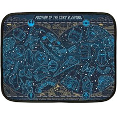 Position Of The Constellations Illustration Star Blue Two Sides Fleece Blanket (mini) by Bakwanart