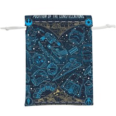 Position Of The Constellations Illustration Star Blue Lightweight Drawstring Pouch (xl) by Bakwanart