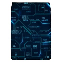 Technology Computer Circuit Boards Electricity Cpu Binary Removable Flap Cover (l) by Bakwanart