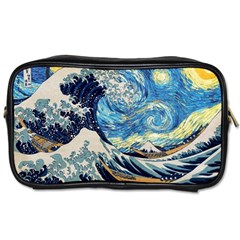 The Great Wave Of Kanagawa Painting Hokusai, Starry Night Vincent Van Gogh Toiletries Bag (two Sides)