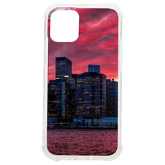 Skyline Sunset United States Reflection Usa,new York Manhattan Iphone 12 Mini Tpu Uv Print Case	 by Bakwanart