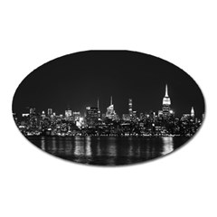 Photography Of Buildings New York City  Nyc Skyline Oval Magnet by Bakwanart