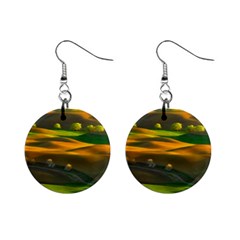 Landscape Usa Nature Washington State Trees Field Palouse Mini Button Earrings by Bakwanart