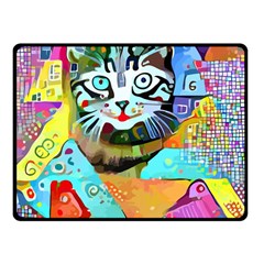 Kitten Cat Pet Animal Adorable Fluffy Cute Kitty Fleece Blanket (small) by 99art