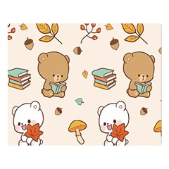 Bear Cartoon Background Pattern Seamless Animal Premium Plush Fleece Blanket (large)