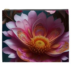 Pink Flowers Petals Blossoms Blooms Art Cosmetic Bag (xxxl) by 99art