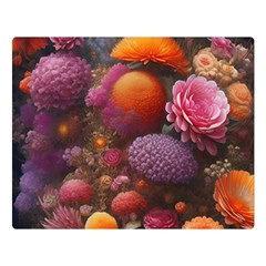 Flowers Blossoms Petals Blooms Premium Plush Fleece Blanket (large)