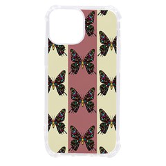 Butterflies Pink Old Ancient Texture Decorative Iphone 13 Mini Tpu Uv Print Case by 99art