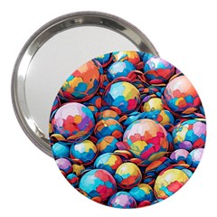 Pattern Seamless Balls Colorful Rainbow Colors 3  Handbag Mirrors by 99art