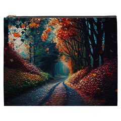 Forest Autumn Fall Painting Cosmetic Bag (xxxl)