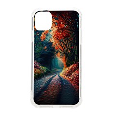 Forest Autumn Fall Painting Iphone 11 Tpu Uv Print Case by 99art