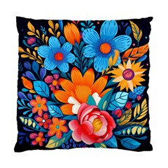 Flowers Bloom Spring Colorful Artwork Decoration Standard Cushion Case (two Sides)