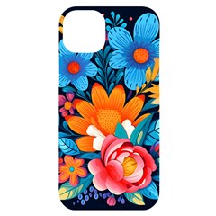 Flowers Bloom Spring Colorful Artwork Decoration Iphone 14 Plus Black Uv Print Case