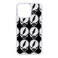 Black And White Deadhead Grateful Dead Steal Your Face Pattern Iphone 13 Pro Tpu Uv Print Case by 99art