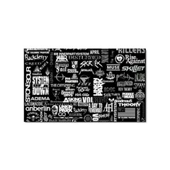 Music Pattern Black White Sticker Rectangular (10 Pack) by 99art