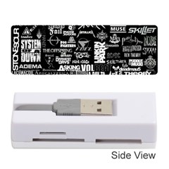 Music Pattern Black White Memory Card Reader (stick) by 99art