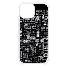 Music Pattern Black White Iphone 13 Mini Tpu Uv Print Case by 99art