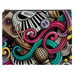 Doodle Colorful Music Doodles Cosmetic Bag (xxxl) by 99art