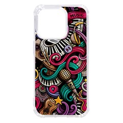 Doodle Colorful Music Doodles Iphone 14 Pro Tpu Uv Print Case by 99art