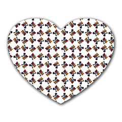 Mixed Abstract Colors Pattern Heart Mousepad by dflcprintsclothing