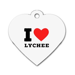 I Love Lychee  Dog Tag Heart (two Sides)