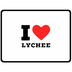 I Love Lychee  Two Sides Fleece Blanket (large) by ilovewhateva