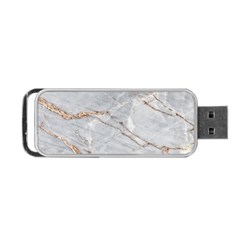 Gray Light Marble Stone Texture Background Portable Usb Flash (two Sides) by Vaneshart