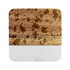 Wallpaper Background Autumn Fall Marble Wood Coaster (square) by Vaneshart