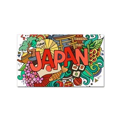 Earthquake And Tsunami Drawing Japan Illustration Sticker (Rectangular)