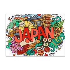 Earthquake And Tsunami Drawing Japan Illustration Sticker A4 (10 pack)