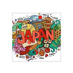 Earthquake And Tsunami Drawing Japan Illustration Satin Bandana Scarf 22  x 22 