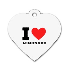 I Love Lemonade Dog Tag Heart (two Sides) by ilovewhateva