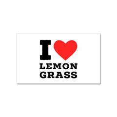 I Love Lemon Grass Sticker Rectangular (100 Pack) by ilovewhateva