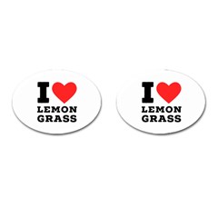 I Love Lemon Grass Cufflinks (oval) by ilovewhateva