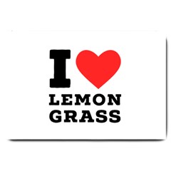 I Love Lemon Grass Large Doormat by ilovewhateva