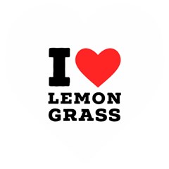 I Love Lemon Grass Wooden Puzzle Heart by ilovewhateva