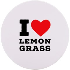 I Love Lemon Grass Uv Print Round Tile Coaster by ilovewhateva