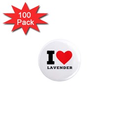 I Love Lavender 1  Mini Magnets (100 Pack)  by ilovewhateva