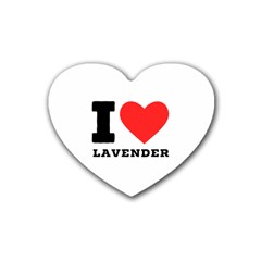 I Love Lavender Rubber Coaster (heart) by ilovewhateva