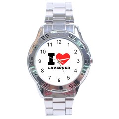 I Love Lavender Stainless Steel Analogue Watch by ilovewhateva
