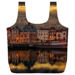 Old Port Of Maasslui Netherlands Full Print Recycle Bag (xxl) by 99art