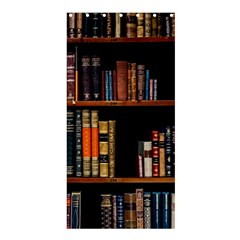 Assorted Title Of Books Piled In The Shelves Assorted Book Lot Inside The Wooden Shelf Shower Curtain 36  X 72  (stall)  by 99art