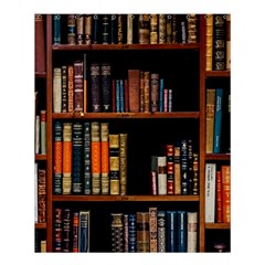 Assorted Title Of Books Piled In The Shelves Assorted Book Lot Inside The Wooden Shelf Shower Curtain 60  X 72  (medium)  by 99art