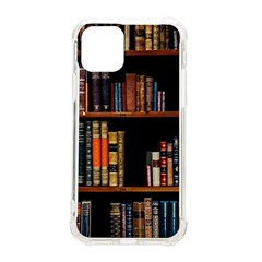 Assorted Title Of Books Piled In The Shelves Assorted Book Lot Inside The Wooden Shelf Iphone 11 Pro 5 8 Inch Tpu Uv Print Case by 99art