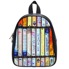 Cassette Tape Music Vintage 1980s 70s School Bag (small) by 99art