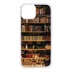 Books On Bookshelf Assorted Color Book Lot In Bookcase Library Iphone 14 Tpu Uv Print Case by 99art