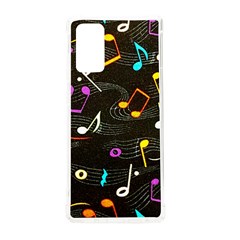 Assorted Color Musical Notes Wallpaper Fabric Samsung Galaxy Note 20 Tpu Uv Case by 99art